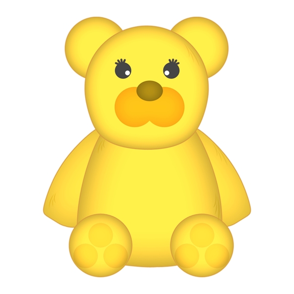 可爱黄色小熊免抠素材