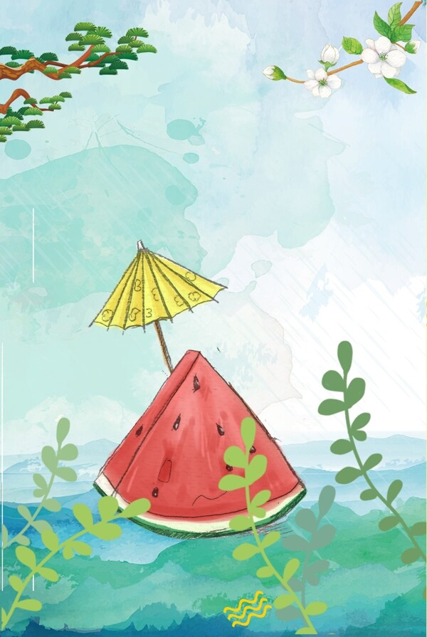 夏天西瓜水果图片