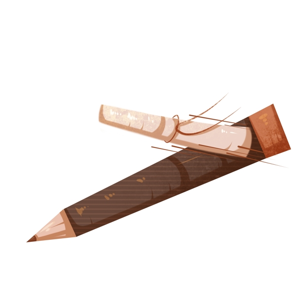 棕色铅笔装饰