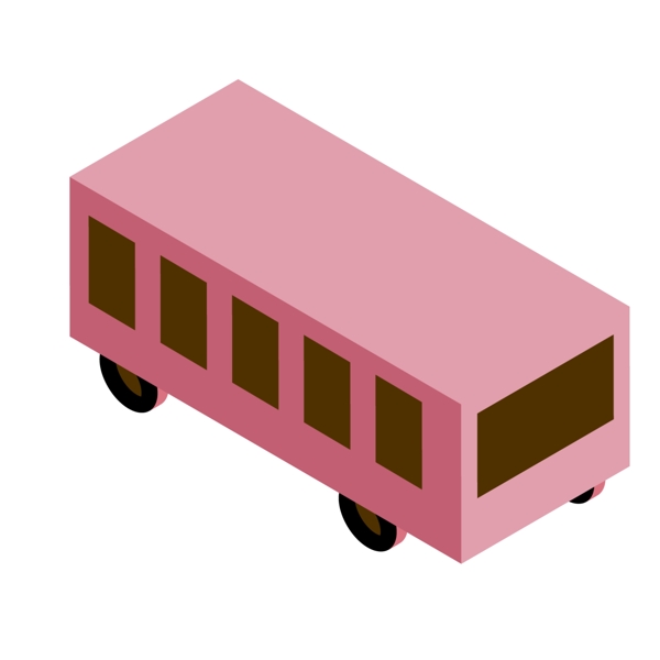 粉色的卡通汽车