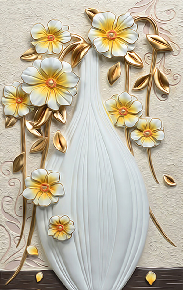 花瓶装饰背景墙