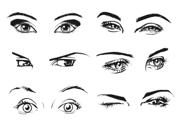 女性眼睛矢量素材