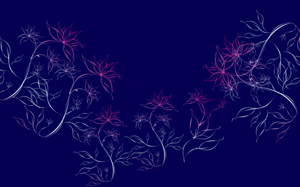 蓝紫色花朵背景