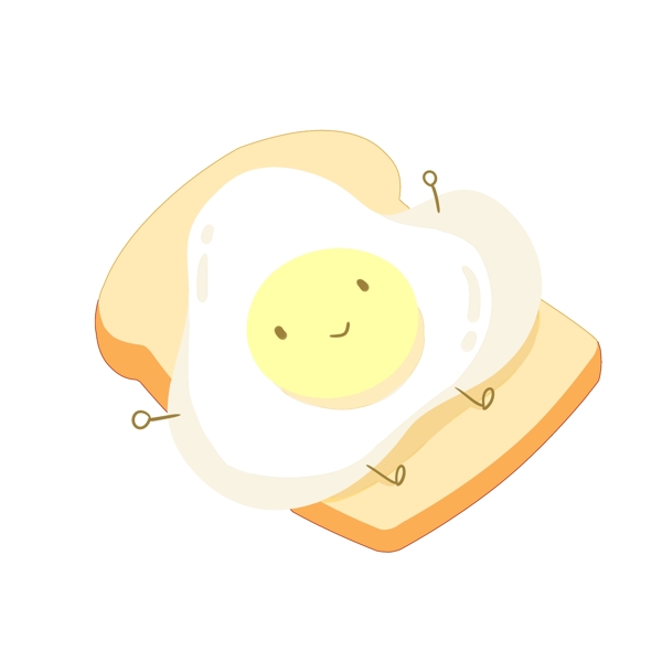 黄色面包鸡蛋