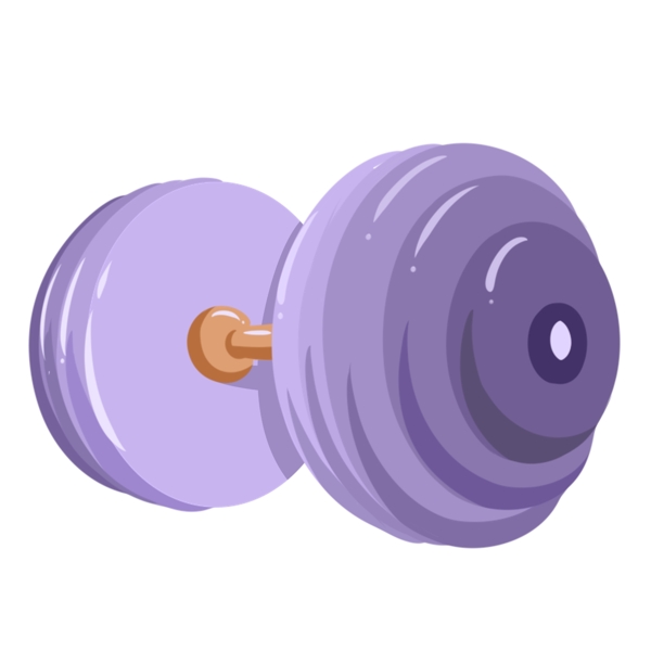 紫色健身哑铃