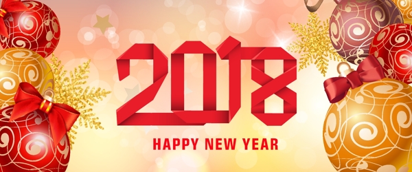 2018喜庆新年矢量素材