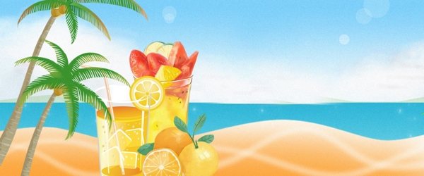 夏日降暑清凉饮料水果汁