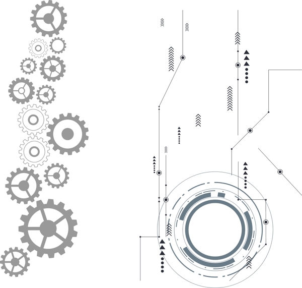 科技齿轮素材