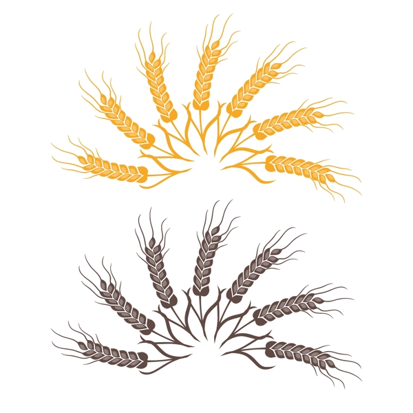 小麦矢量图标图片