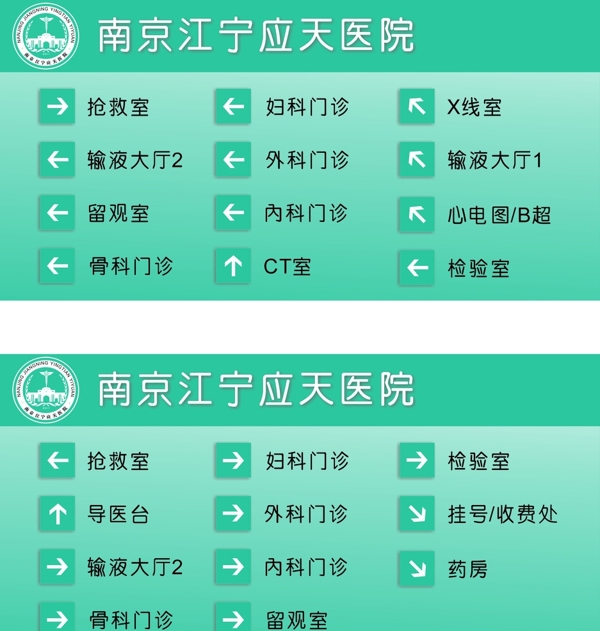 医院指示牌图片