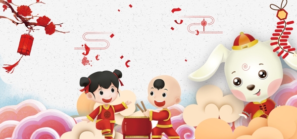 礼品中国风新年传统banner背景