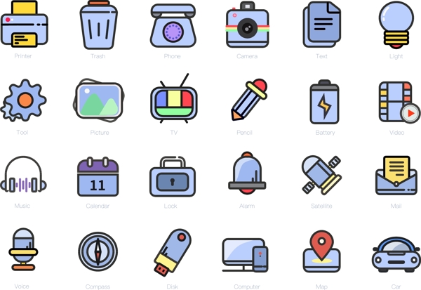 简单的系列化icon设计
