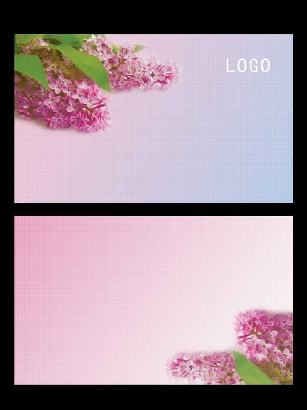 粉紫色名片背景素材图片