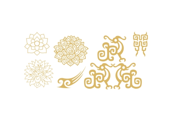 中国传统纹样花纹鸟纹
