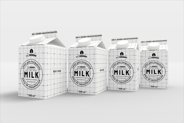 牛奶果汁包装样机模板