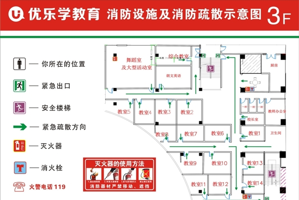 消防疏散示意图