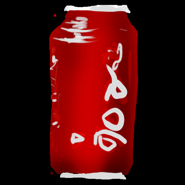 红色可口可乐饮料罐元素