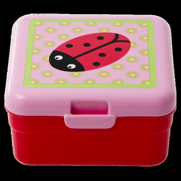 红色可爱塑料饭盒免抠png透明图层素材