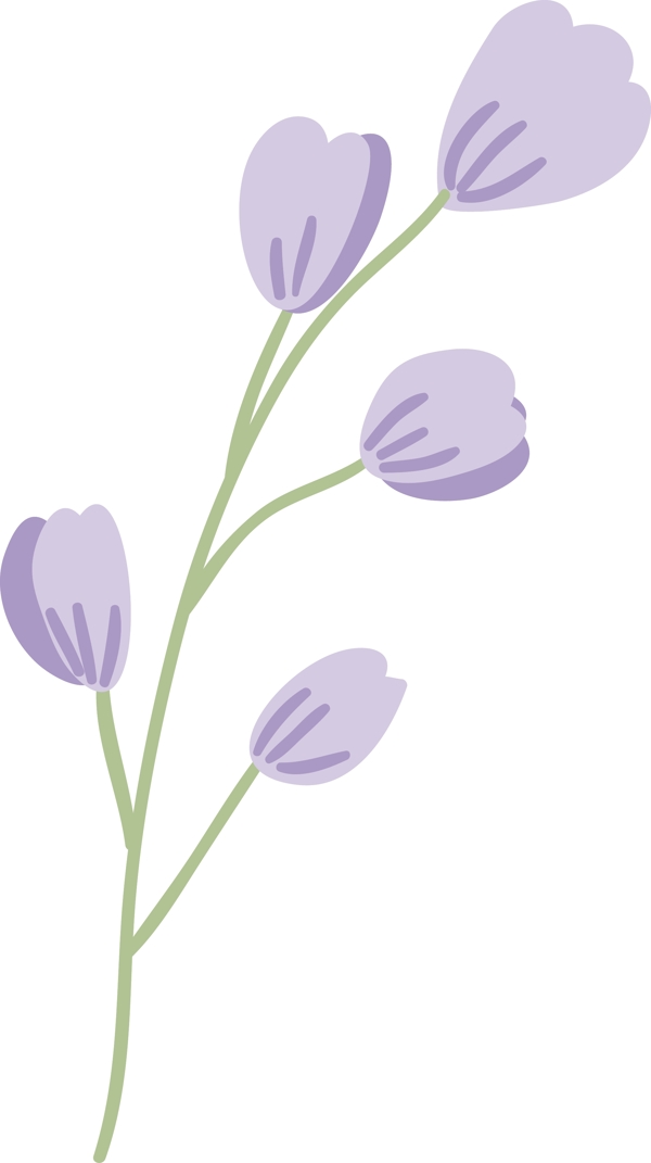 紫馨花束矢量素材