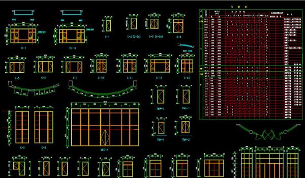 3号楼门窗详图及门窗表