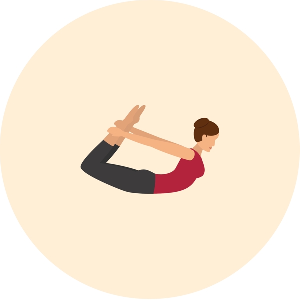 扁平化瑜伽动作icon图标