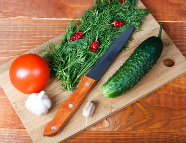 蔬菜与菜板