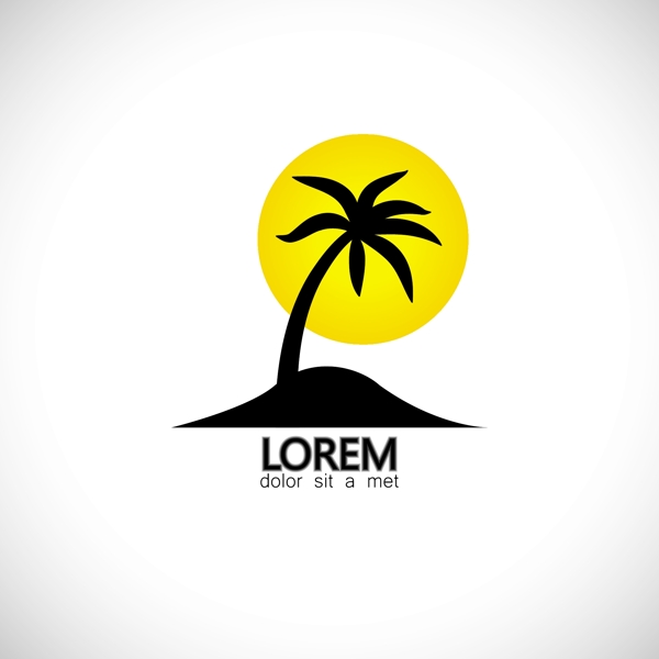 棕榈树徽标logo模板