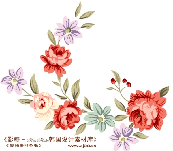 HanMaker韩国设计素材库背景底纹花纹花朵