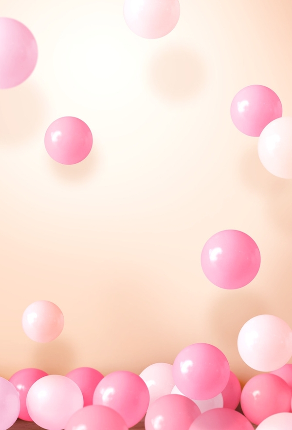粉色少女气球背景
