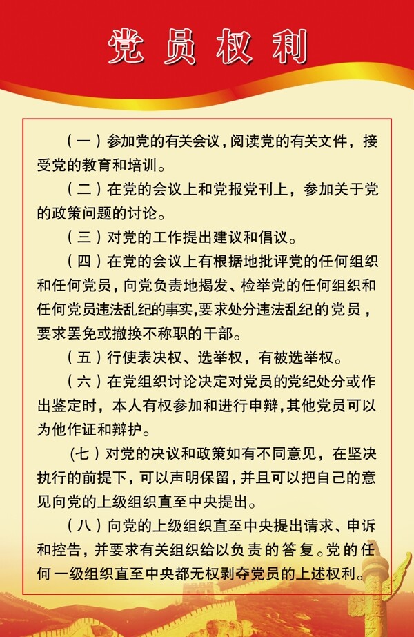 党员权利图片