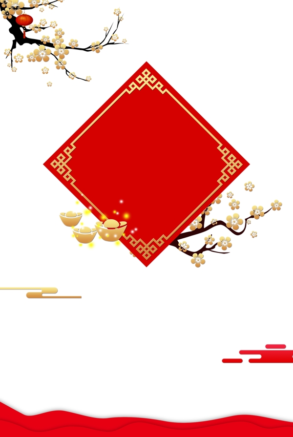 中国风新年海报边框