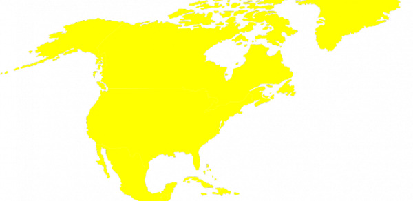 北美大陆的矢量地图