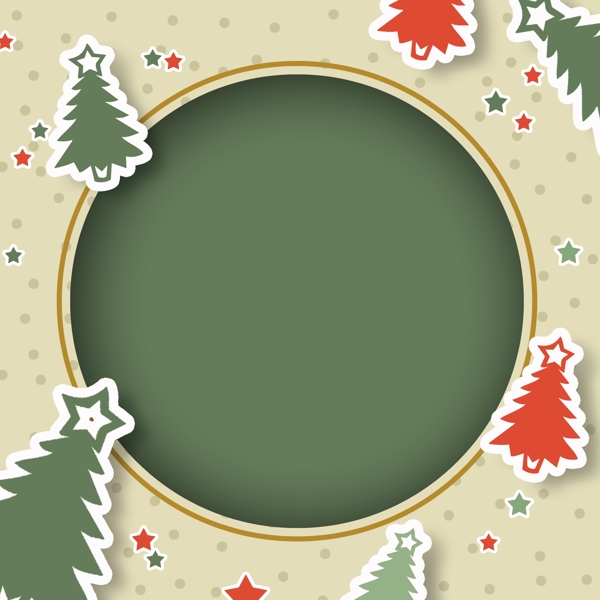 圣诞树墨绿色简约背景