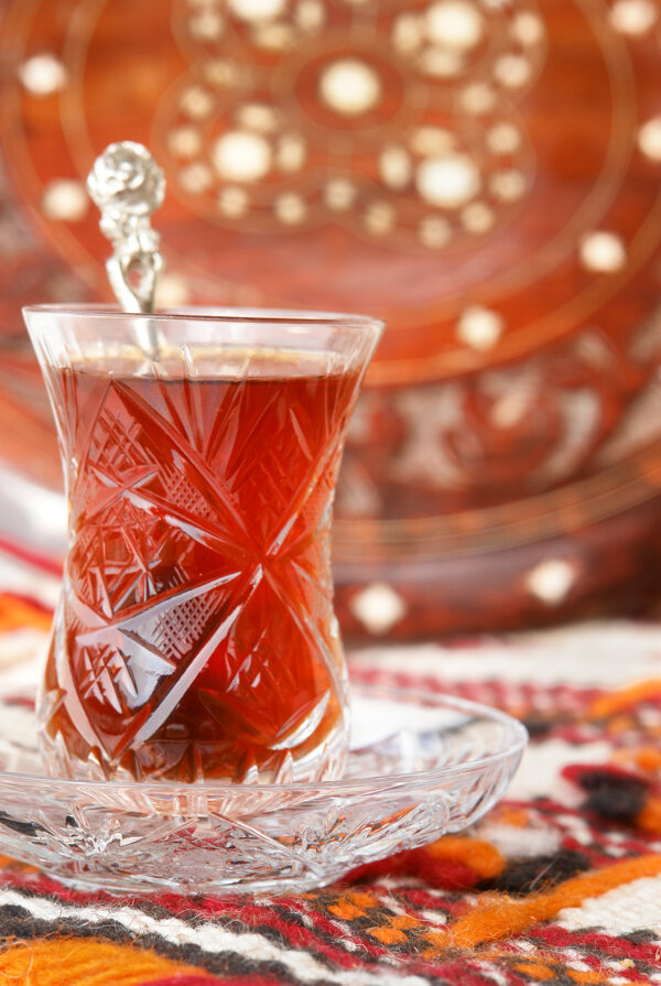 土耳其茶摄影图片