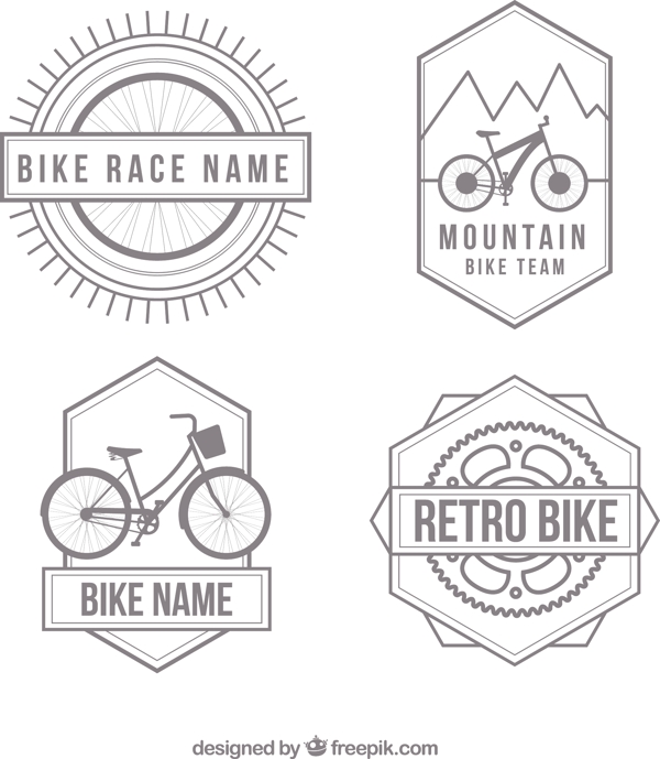 老式自行车徽章