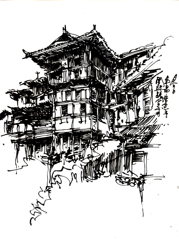 建筑手绘图片