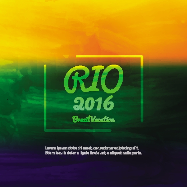 2016rio巴西风格矢量背景