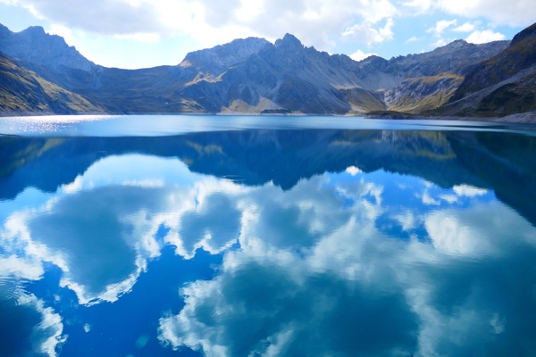 天空湖水