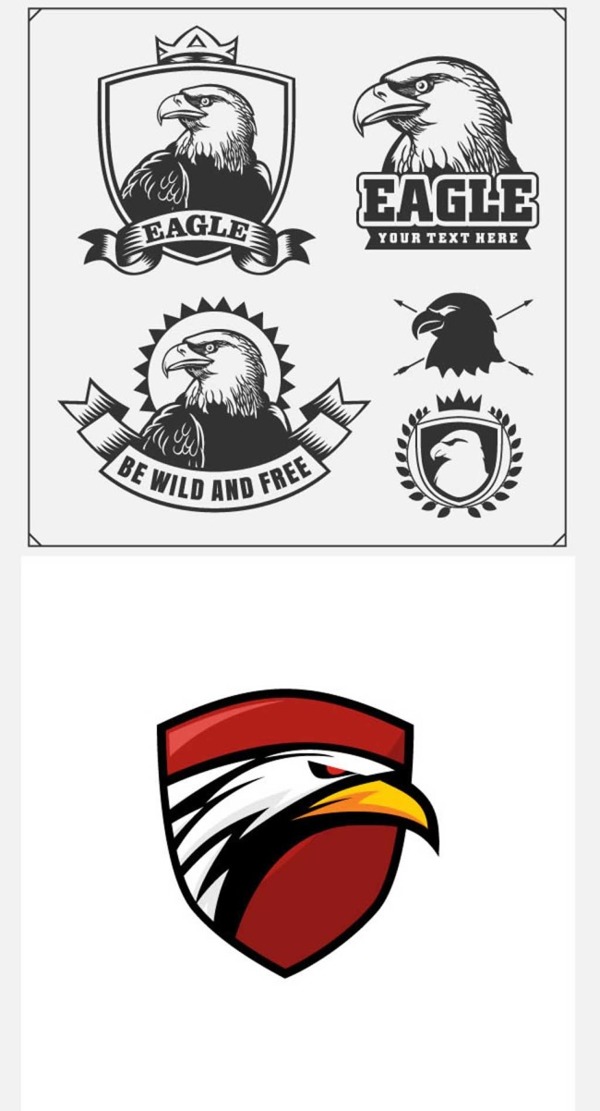 鹰标徽章标志矢量素材