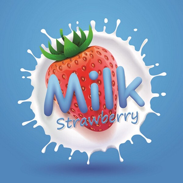 美味的牛奶草莓饮料背景图
