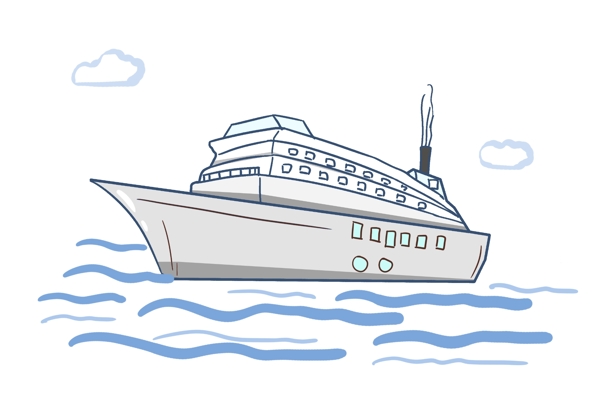 交通工具轮船插画