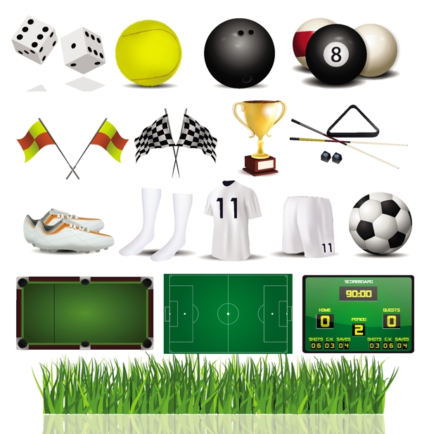 桌球足球素材图片