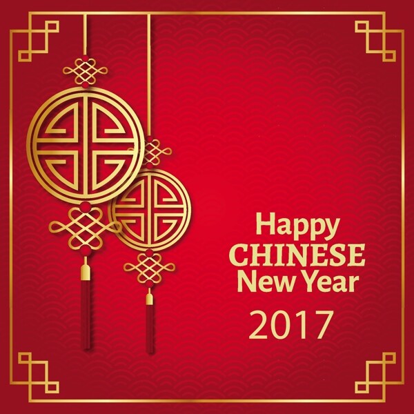 喜庆新年中国结素材