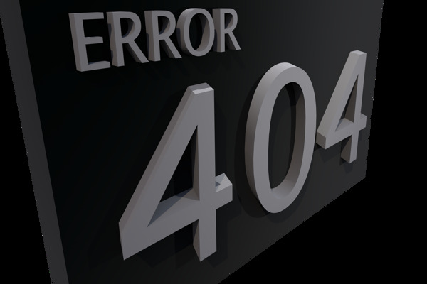 错误404黑色标志