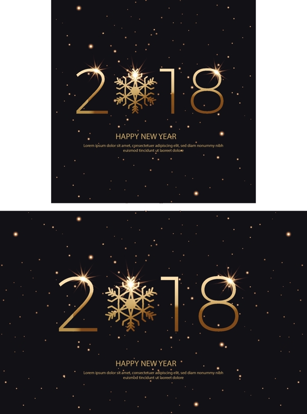 新年背景与金色字母