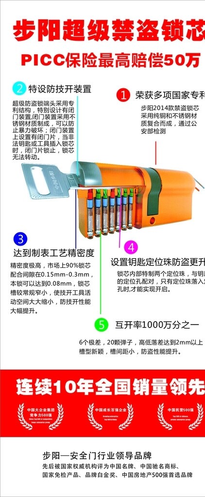 步阳防盗锁X展架