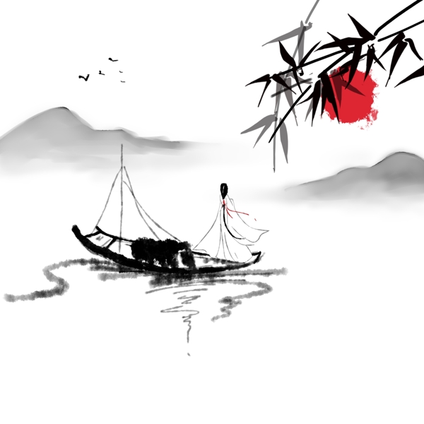 山水写意中国画