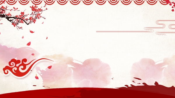 古典中国风腊梅春节背景图