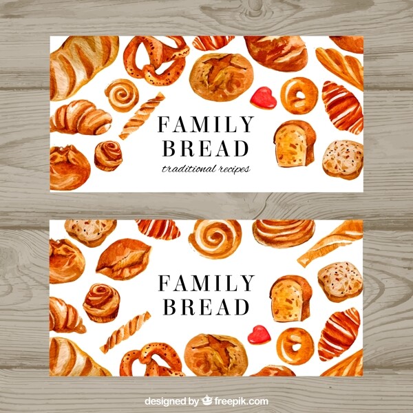 2款彩绘家庭面包banner