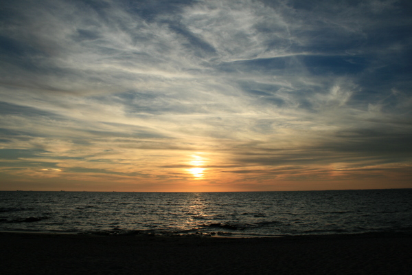 夕阳海景图片